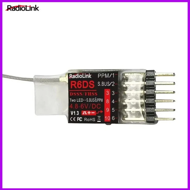 

Приемник Radiolink R6DS 2,4G 6CH PPM PWM SBUS, выход, совместимый с передатчиком AT9 AT9S AT10 AT10II