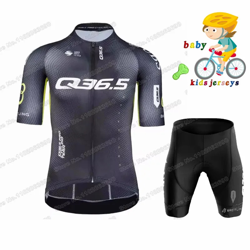 

Детский комплект велосипедного трикотажа Pro Team Q36,5 2025 с короткими рукавами, швейцарская одежда, рубашки для шоссейного велосипеда, костюм, шорты для велосипедного нагрудника, MTB Ropa