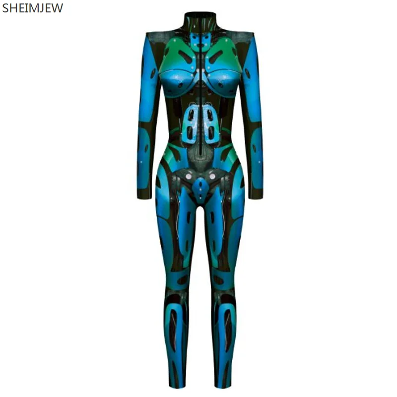 

Futuristic Technology Halloween Cosplay Costumes Unisex 3D Print Party Bodysuit Robot Mechanical Jumpsuit Carnival Monos Onesies