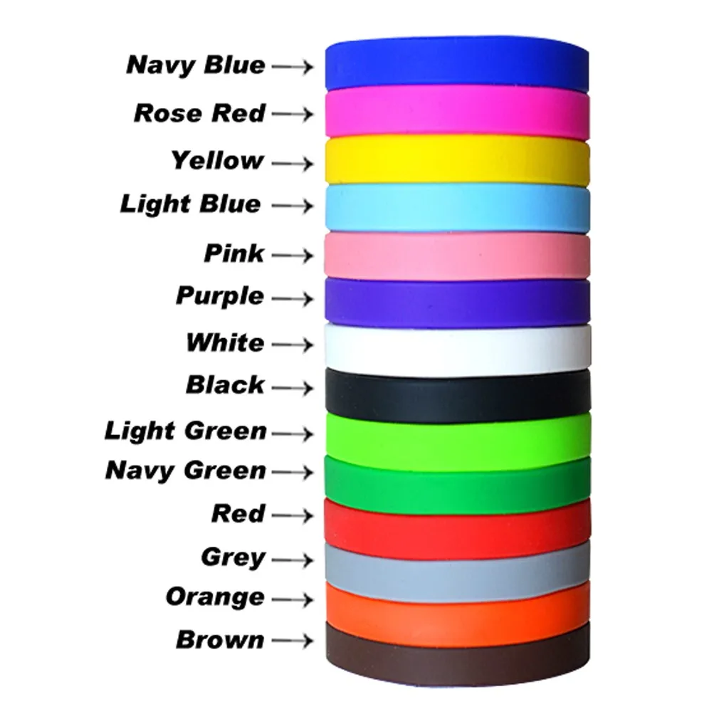 50Pcs Custom Silicone Wristbands Personalized Text Debossed Rubber Bracelets for Motivation, Party Favors, Fundraisers, Birthday