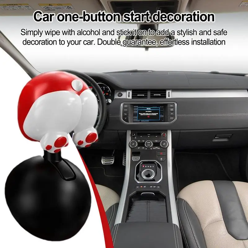 Car Push To Start Rocker Joystick-Style Dog Butt-Shaped Car Engine Ignition Protector Sleek Car Animal -Bar Design Automotive