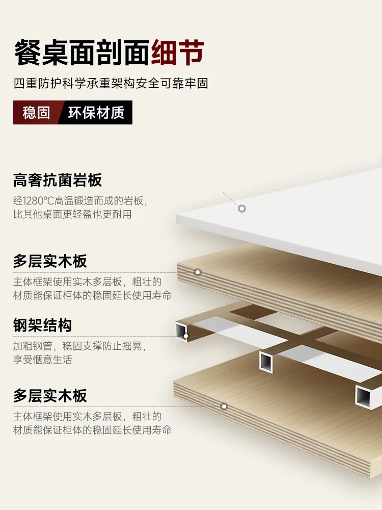 โต๊ะบาร์เกาะแพนดอร่าสเลทแบบรวมฉากกั้นห้องครัวแบบเปิดระดับพรีเมียมในครัวเรือน