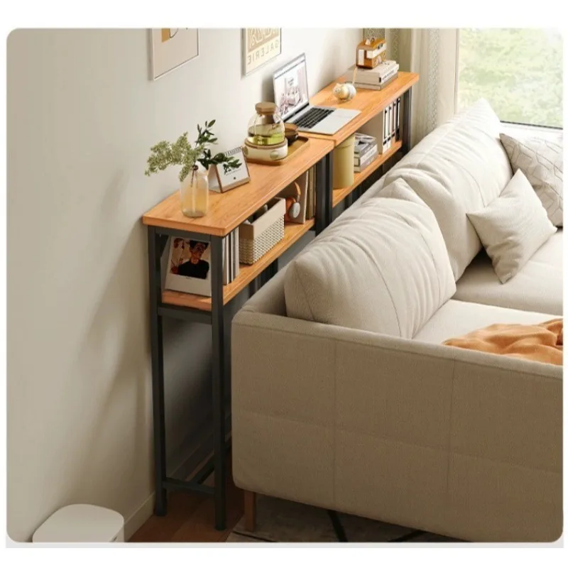 Narrow table by the bed Narrow crevice Long table Against the wall Bed end table Sofa rear shelf Backrest cabinet Gap locker