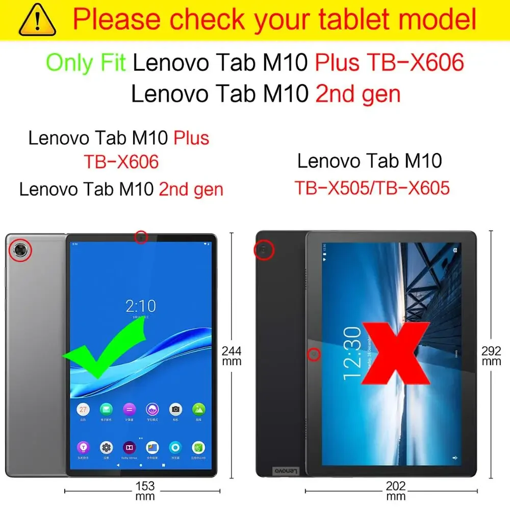 Case For Lenovo Tab M10 FHD Plus 10.3''Tablet Wireless Bluetooth Keyboard cases TB-X606F TB-X606X Magnetically Detachable Cover