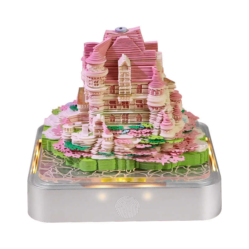 Omoshiroi Block 3D Memo Pads Note Love Castle Paper Crafts Custom Memo Pad Sticky Note Office Accessories Decorate Paper Notepad