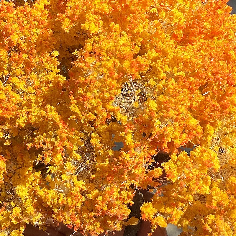 نموذج مصغر شجرة سلكية متدرجة باللون الأصفر والبرتقالي نموذج طاولة رملية معمارية حديقة لتقوم بها بنفسك تصميم تمثال بيت الدمية