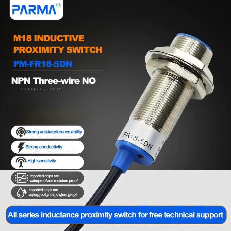 FR18-8DN Inductive Proximity Switch NPN Three-wire PNP Normally Open and Closed LJ18A3 Two-wire