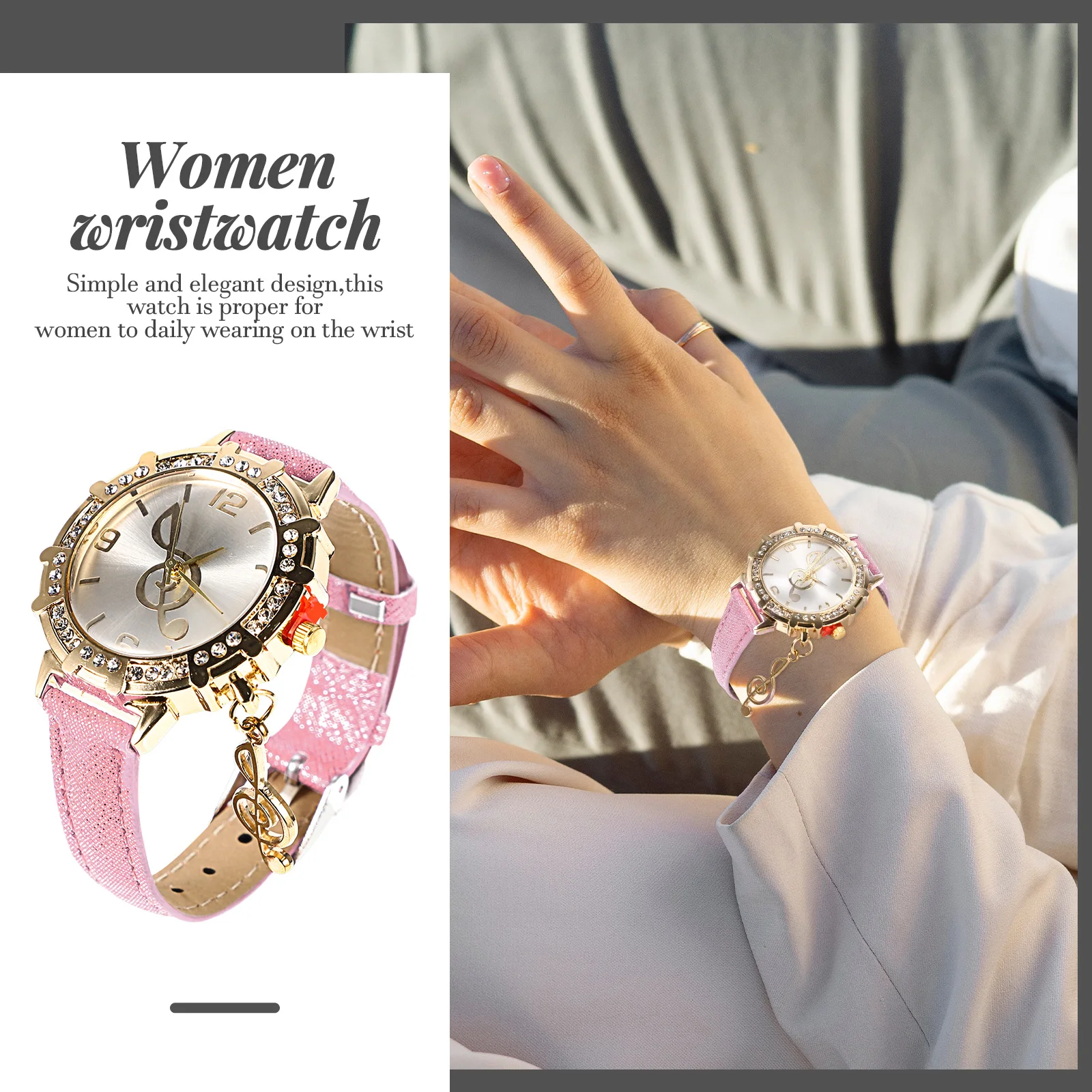

Stylish Women Wristwatch Simple Elegant Shiny Metal Watch Adjustable Leisure Gift For Girls Party School Office Wear Girl Wrist