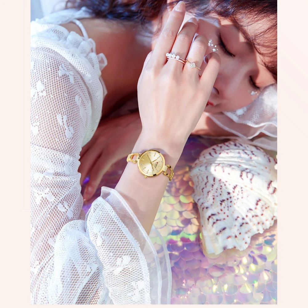 Curren 9092 ควอตซ์นาฬิกาผู้หญิงแฟชั่นกันน้ํานาฬิกานาฬิกาผู้หญิงRelogio Feminino Relógio