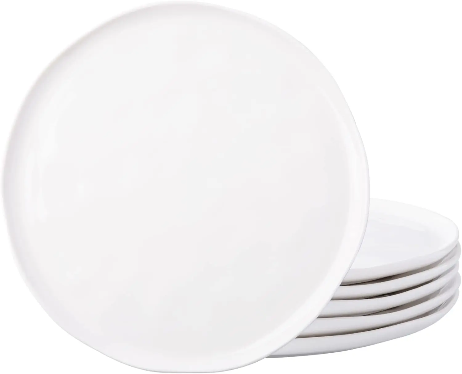 

Ceramic Plates,8.0 inch Salad Plates Set of 6,Handmade Porcelain Plates for kitchen with Wavy Edge,Microwave & Dishwasher