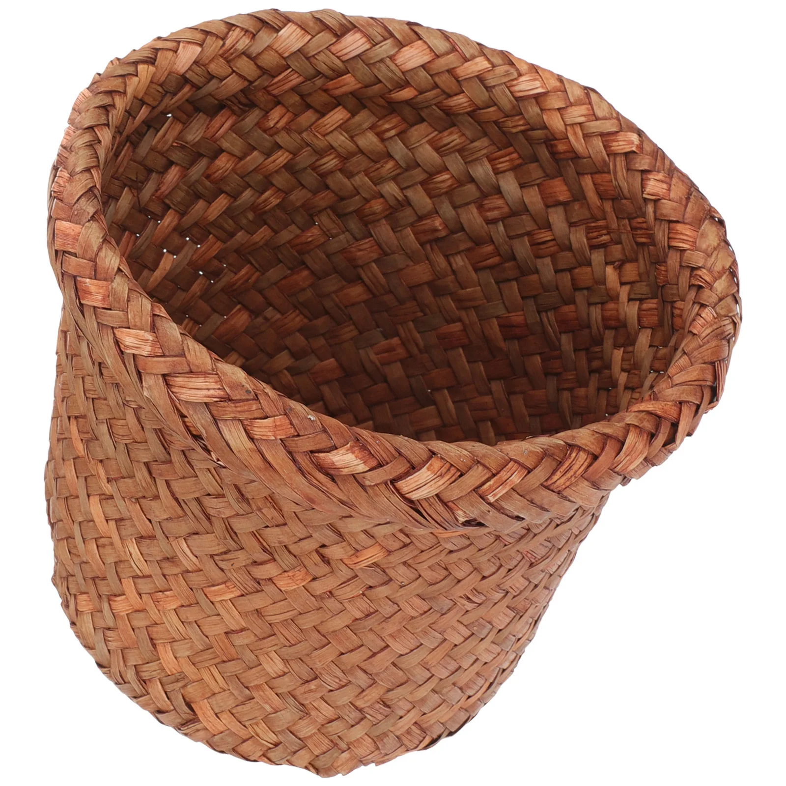

Woven Trash Basket Compact Floor Trash Can For Home Office Storage Basket Convenient Waste Bin Household Supply
