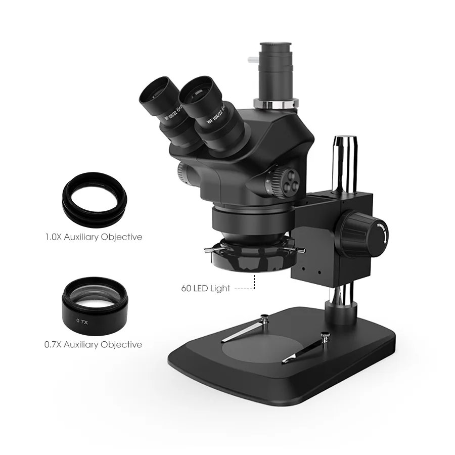 Kailiwei 7-50X 100X 7050 Laboratorio ottico industriale Zoom Microscopio stereo trinoculare Simul-focale Riparazione PCB Rilavorazione Saldatura