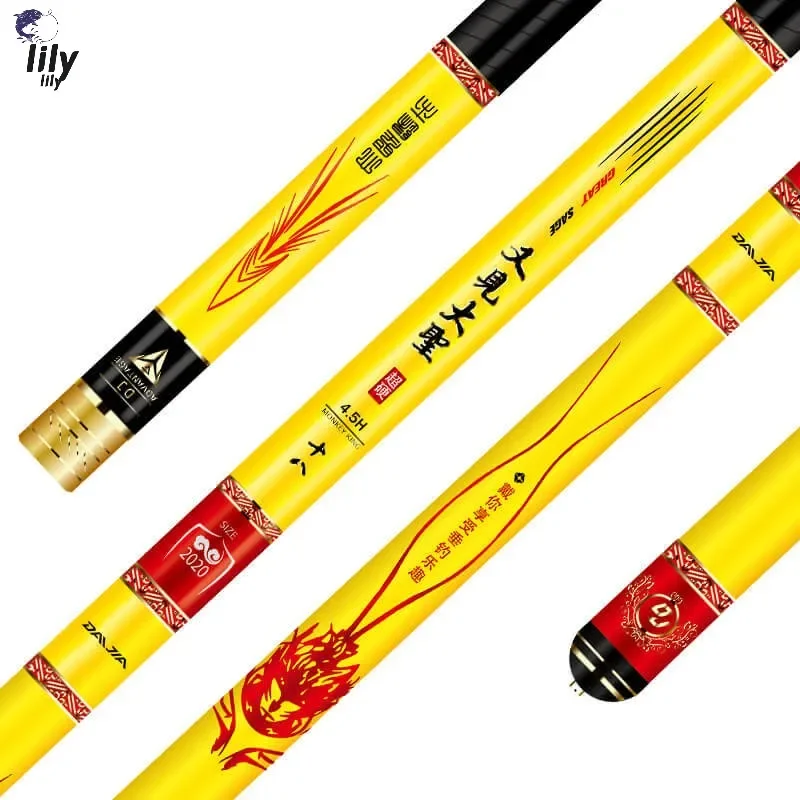 

DaiJia 3.6m-8.1m 4.5H 5H 6.5H 8.5H Ultralight Taiwan Fishing Rod Super Hard Carp Power Hand Pole Stream Rod for Big Things