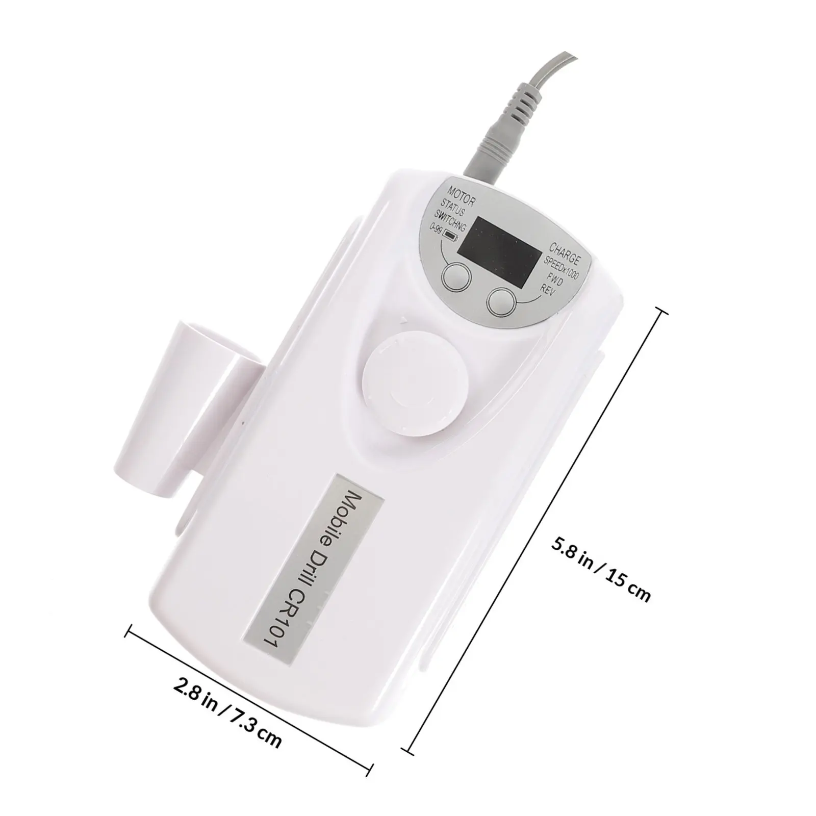 Kit di Strumenti per Unghie con Trapano Elettrico Bianco per Manicure e Lucidatura