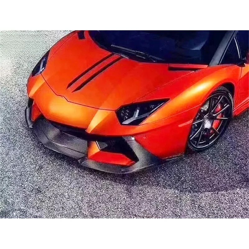 V-Style Real Carbon Fiber Front Lower Lip Fit Aventador LP700 Upgraded Car Front Bumper Spoiler Exterior Accessories
