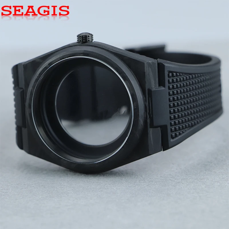 ساعة سيجيس أوتوماتيكية من ألياف الكربون 40 ملم، غوص فاخر مقاوم للماء PRX، حركة NH35 #4