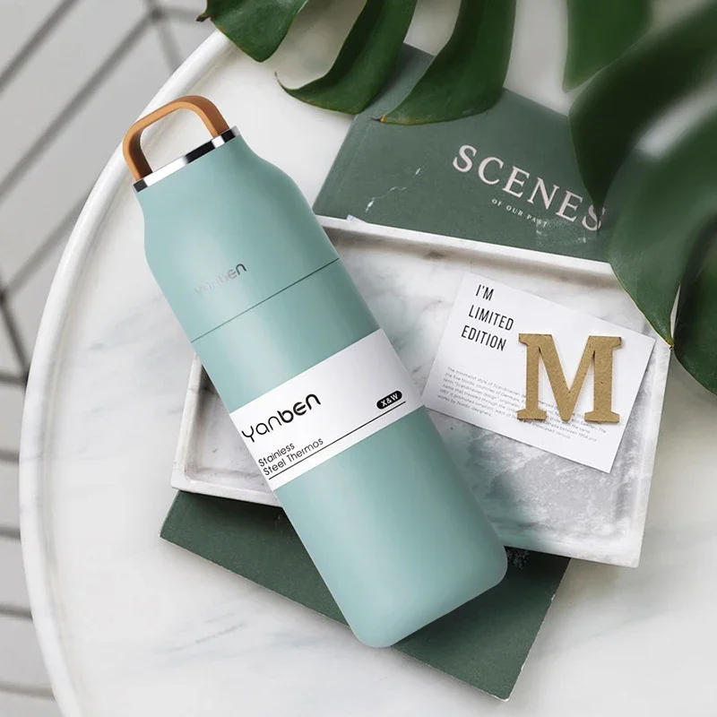 350ml Thermos Bottle 304 Stainless Steel Thermos Cup Vacuum Flask Water Coffee Thermal Bottle Leak-Proof Insulated Travel Cup