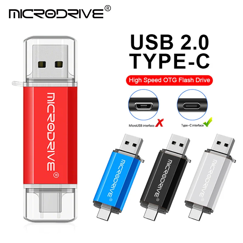 

USB-флеш-накопитель Type-C OTG 1 ГБ, 2 ГБ, 4 ГБ, 8 ГБ, 128 МБ, 256 МБ, 512 МБ, USB-накопитель для устройств Type-C