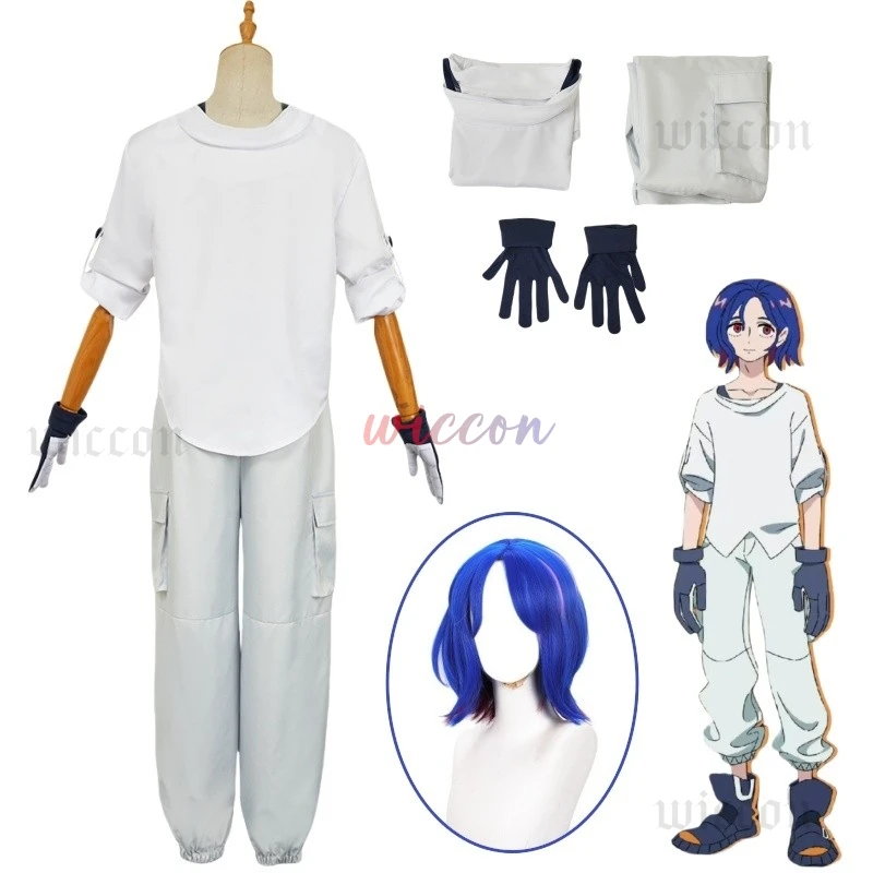 Аниме GQuuuuuuX Of Gundanm Shuji Ito Cospaly Костюм для ролевых игр Белые топы Перчатки Брюки Парик Хэллоуин Униформа Карнавальные костюмы