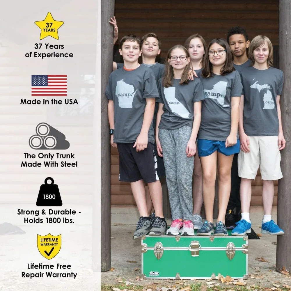 صندوق فولاذي كبير للتخزين مع قفل كابل، صنع في الولايات المتحدة الأمريكية، صندوق متين للتخزين الآمن #3