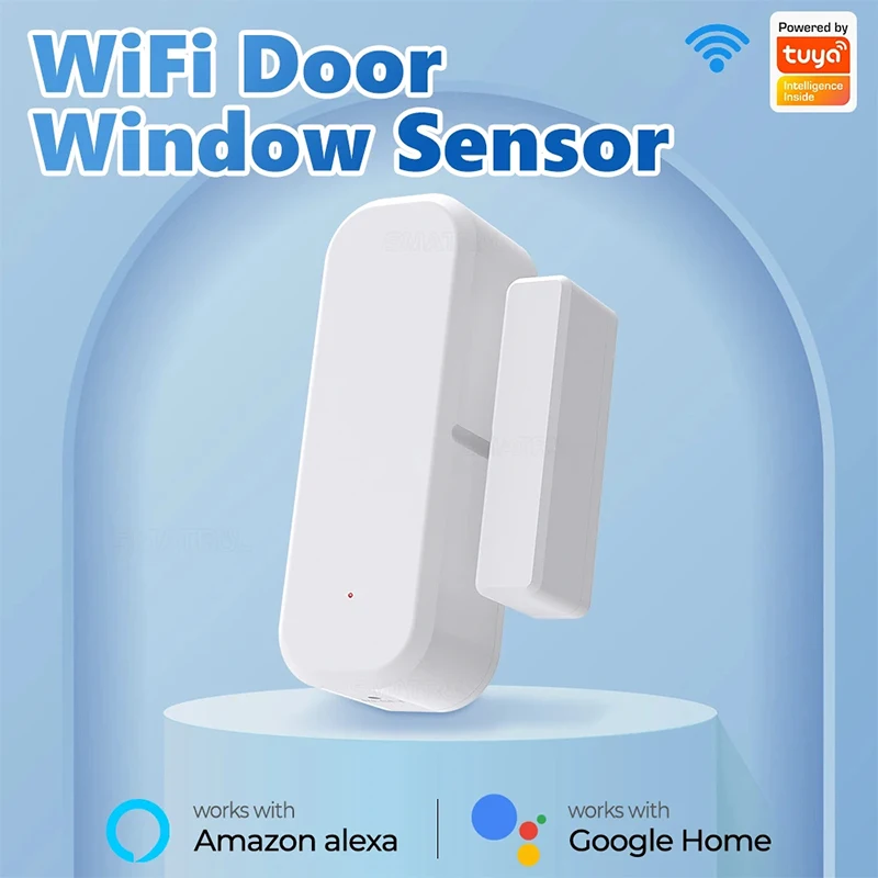 Tuya WiFi Smart Door Window Sensor Smart Home Security Protection Alarm System Door Open Closed Detectors for Alexa Google Home