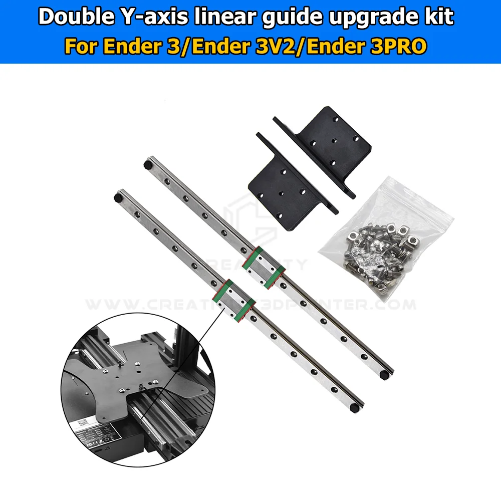 

NEW Upgrade Y-Axis Linear Rail Kit for 3D Printer Parts Ender-3/Ender 3 V2 Ender3 Pro Dual MGN12H 300MM