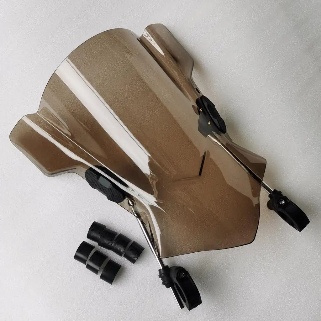 

Universal Motorcycle Windshield with Mounting Bracket Kit for Smoke