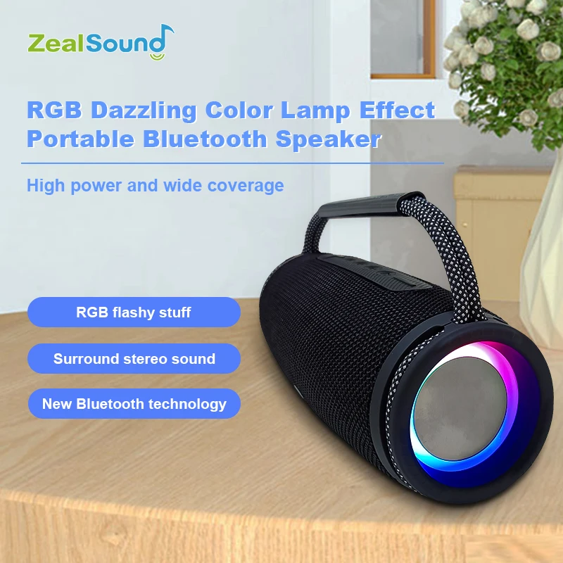 

Portable Bluetooth Speaker with RGB Lights,Wireless Speakers with HD Sound 15W Super Bass for Home Party Outdoor Beach Travel