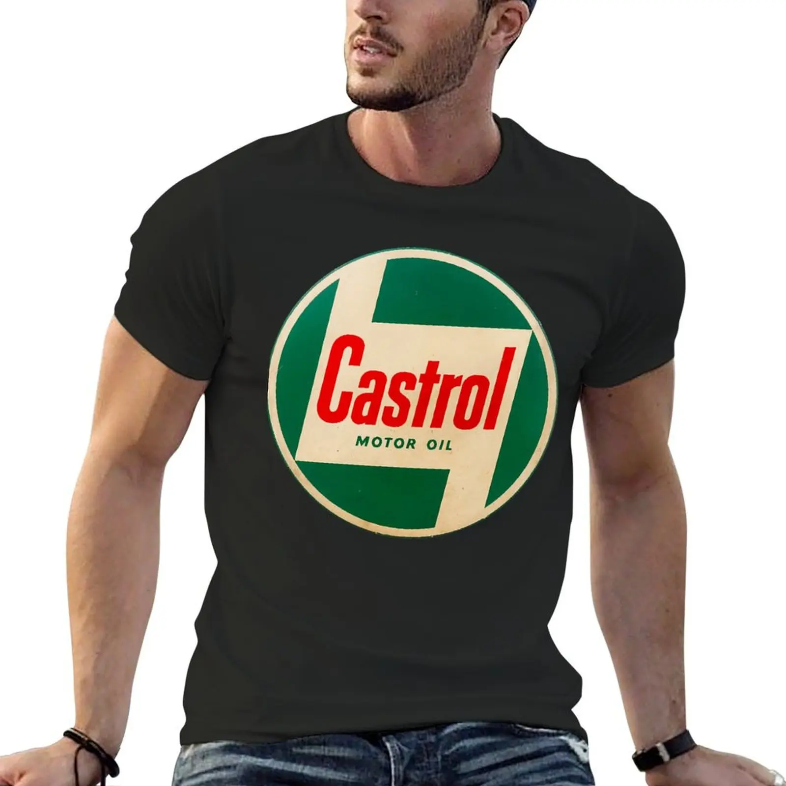 

logo Castrol T-Shirt rapper graphic tees for a boy new edition anime clothes t shirt for men