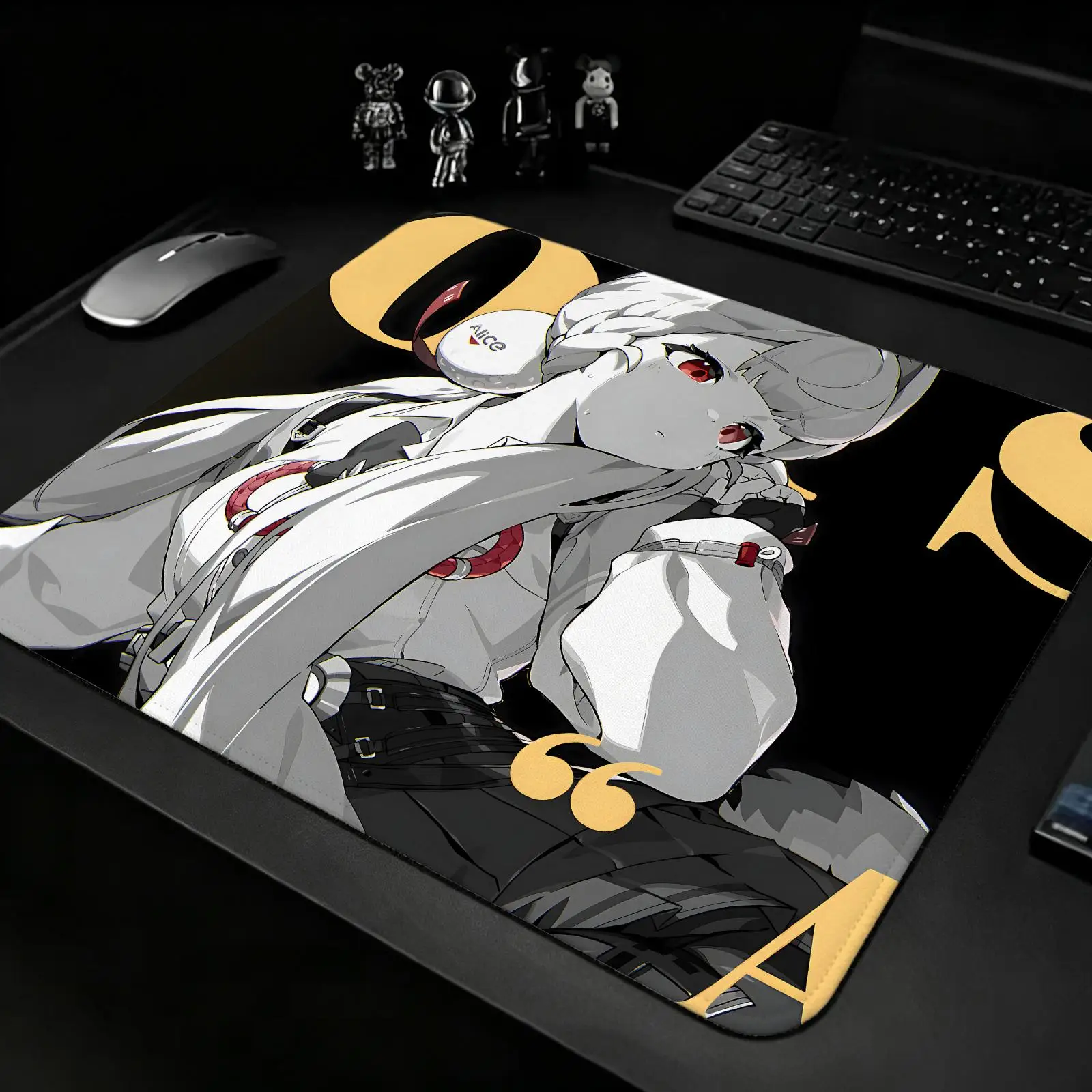 Zenless Zone Zero Alice S/M/L Gaming Mat,Reinforced Stitched Edge,Portable Non‑Slip Pad for Laptop Office & E‑Sports Game Play