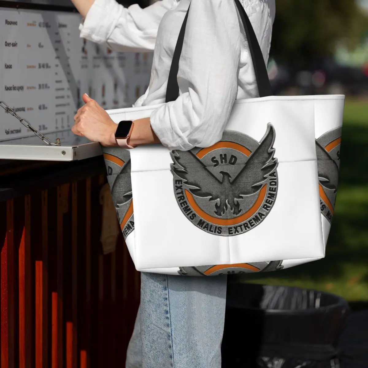 

The Division 2 Shd Strategic Homeland Division Beach Tote Bag Sport Gym Yoga Duffle Large Tote Bag Women Travel Bag Fitness bag