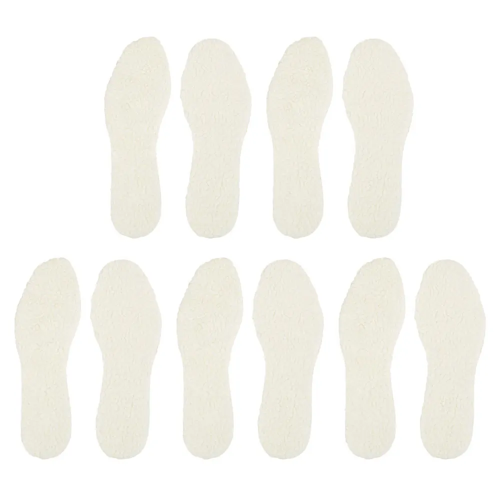 

10 Pcs Warm Wool Felt Insole White Insoles Foot Warmers for Feet Insulated Exquisite Appearance Eva Winter Compact