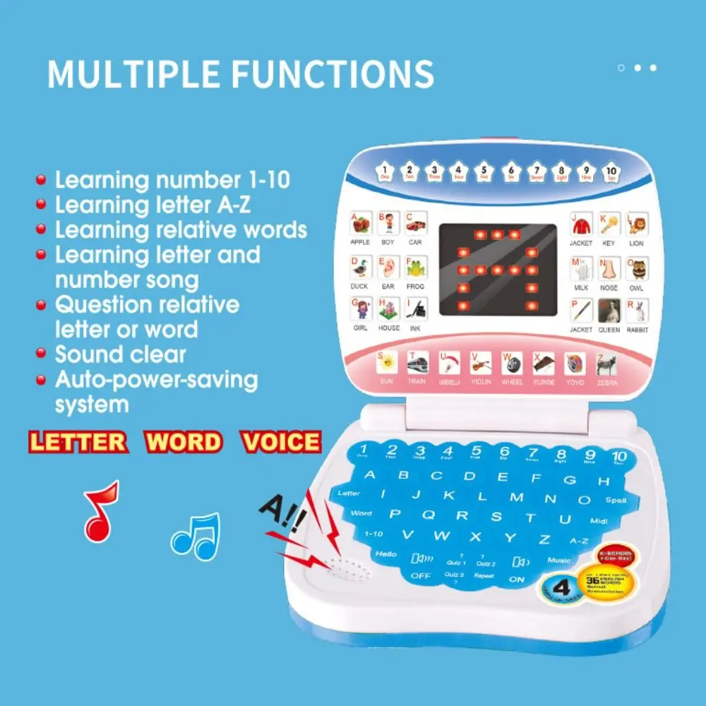 Ordinateur portable électronique avec souris, machine d'apprentissage de la langue anglaise, jouet pour enfant, cadeau