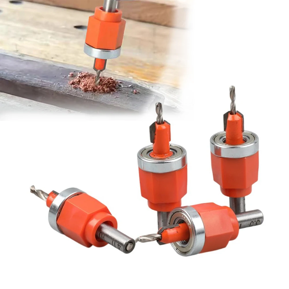 1 pz 8mm Shank Heavy Duty Hole Puncher svasatore punta da trapano bordatura punzonatura regolabile limite di lavorazione del legno trapano svasato