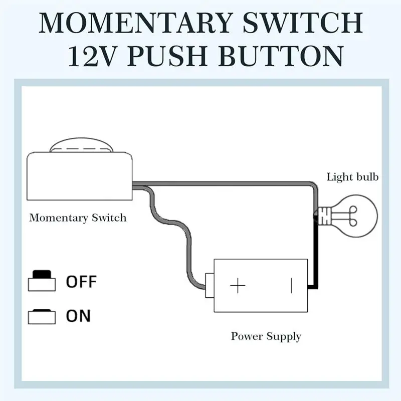 8Pcs 12V/24V Mini Momentary Push Button ON/Off Switch, Surface Mount, Easy Installation For Electronic Experiment Easy Install-A