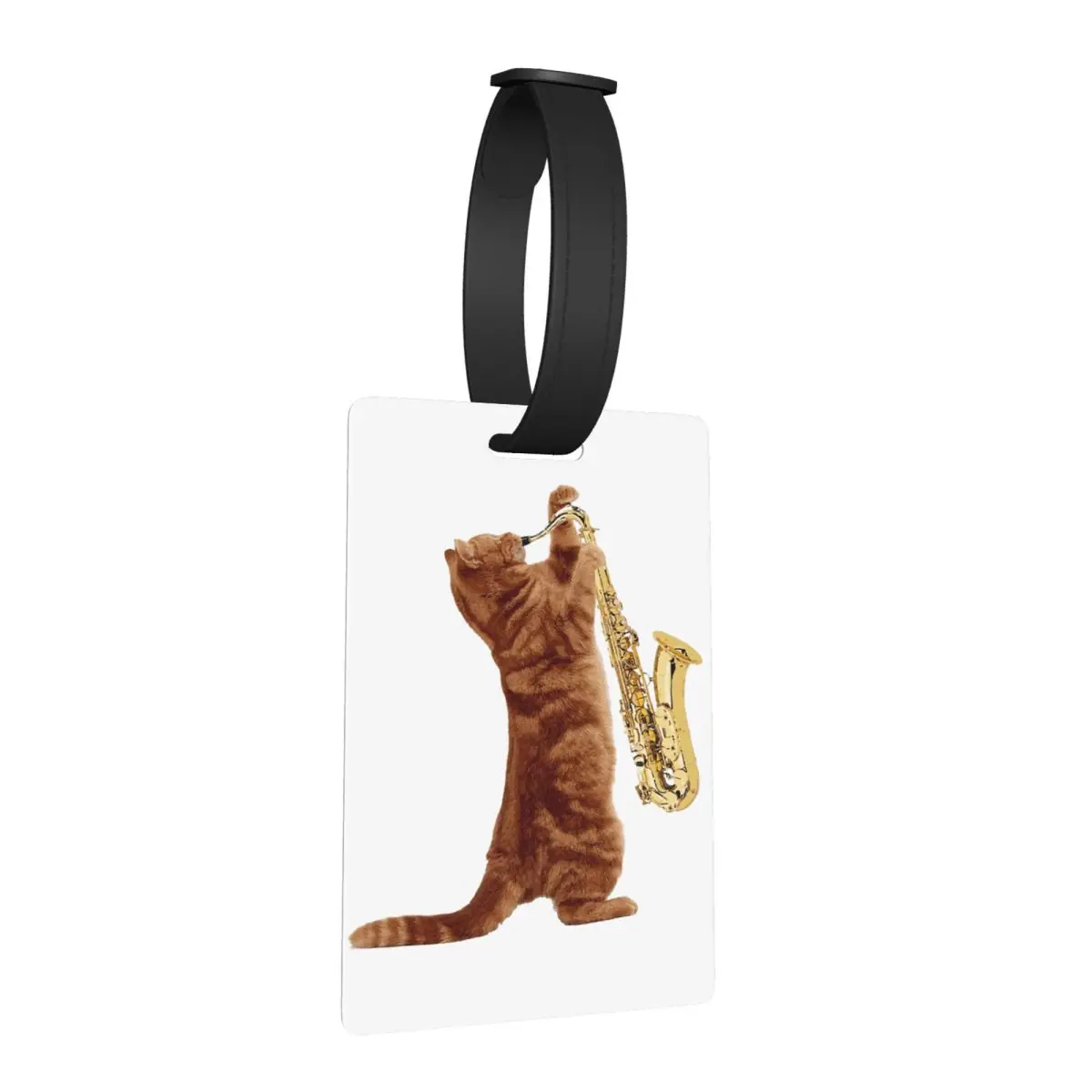 

Saxophone Player - Music Art Girls Y2k Graphic Luggage Tags Suitcase Portable Baggage Boarding Tag Label Holder ID Name Address