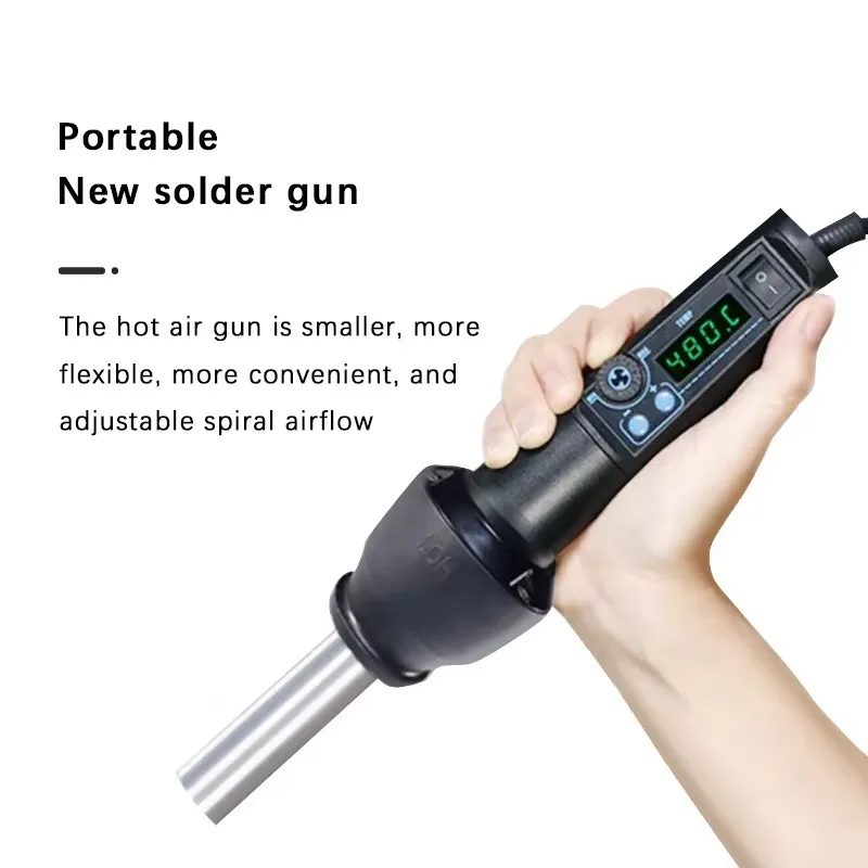 LCD digital display hot air gun portable controllable warm air gun industrial drying hot fan