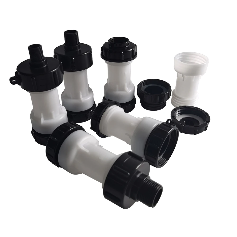 1 Set 3Pc Extension tube IBC S60*6 Water tank outlet connector adapter Faucet connector Water pipe joint garden irrigation
