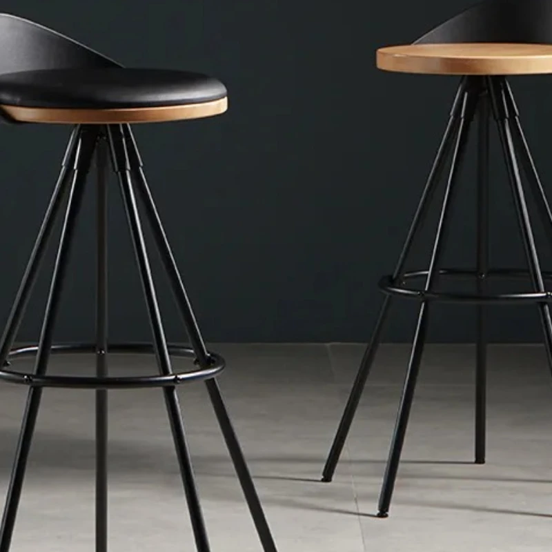

Reinforce Terrace Bar Chair Round Black Retro Reception Desk Torque Dining Aesthetic Chair Owl Bar Stools Stainless Furniture