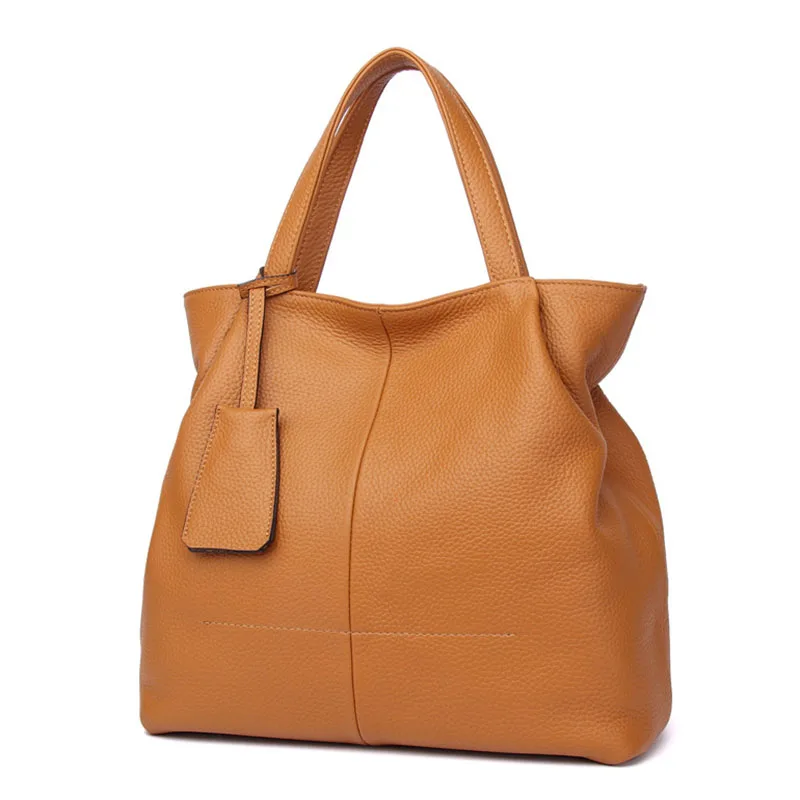 

Top Natural Cow Leather Women's Tote Brand Fashion Comfortable Cowhide Handbag Shoulder Messenger bag for Women Bolsa Feminina