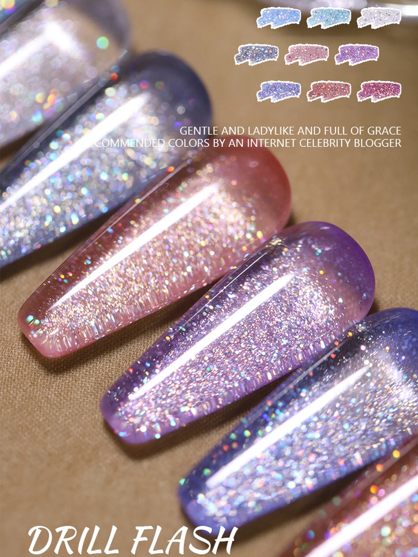 1-12pcs WS Dreamy Pearl Fairy Glitter เล็บ Mermaid Girl 2024 ยอดนิยมประกายเจลเล็บเล็บอุปกรณ์คริสต์มาสเล็บ