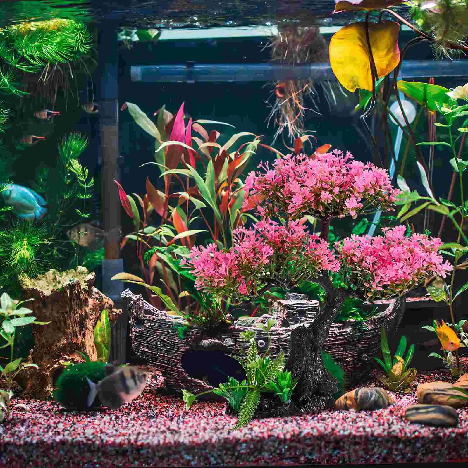 Simulation Plant Combination Realistic Aquarium Plants Fish Tank Set For Plastic