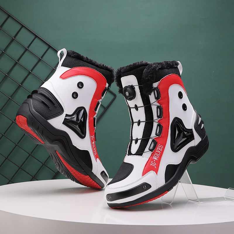오토바이 보호 부츠 남자 사계절 패션 추가 면화 하이 탑 오프로드 미끄럼 방지 통기성 내마모성 라이딩 부츠