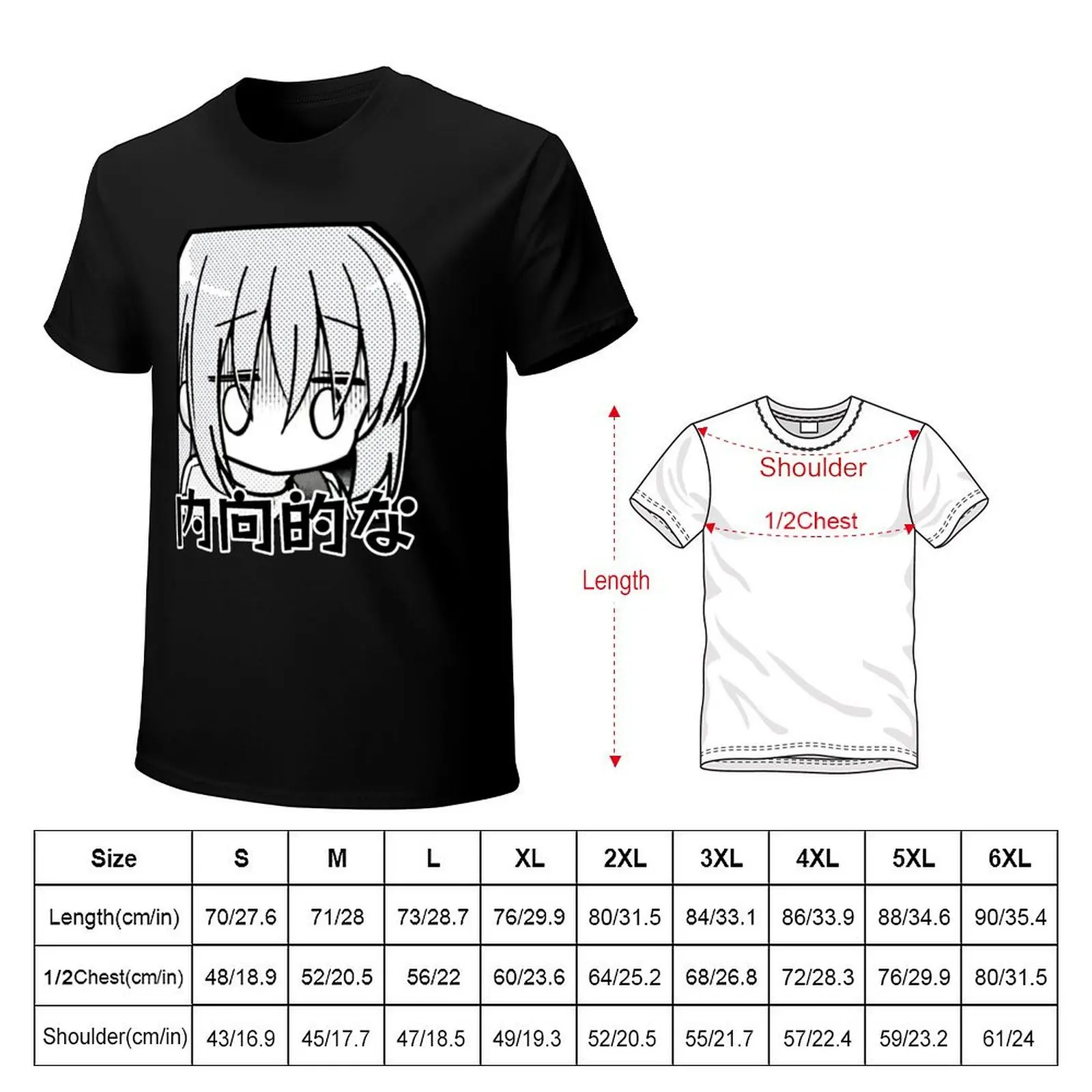 Bocchi the Rock Manga T-Shirt man t shirt luxury T-Shirt