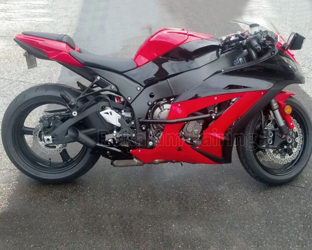 Cheap 11 12 13 14 15 ZX-10R Fairing Kit For Kawasaki ZX10R 2011-2015 Red Motorcycle Fairings (Injection Molding)