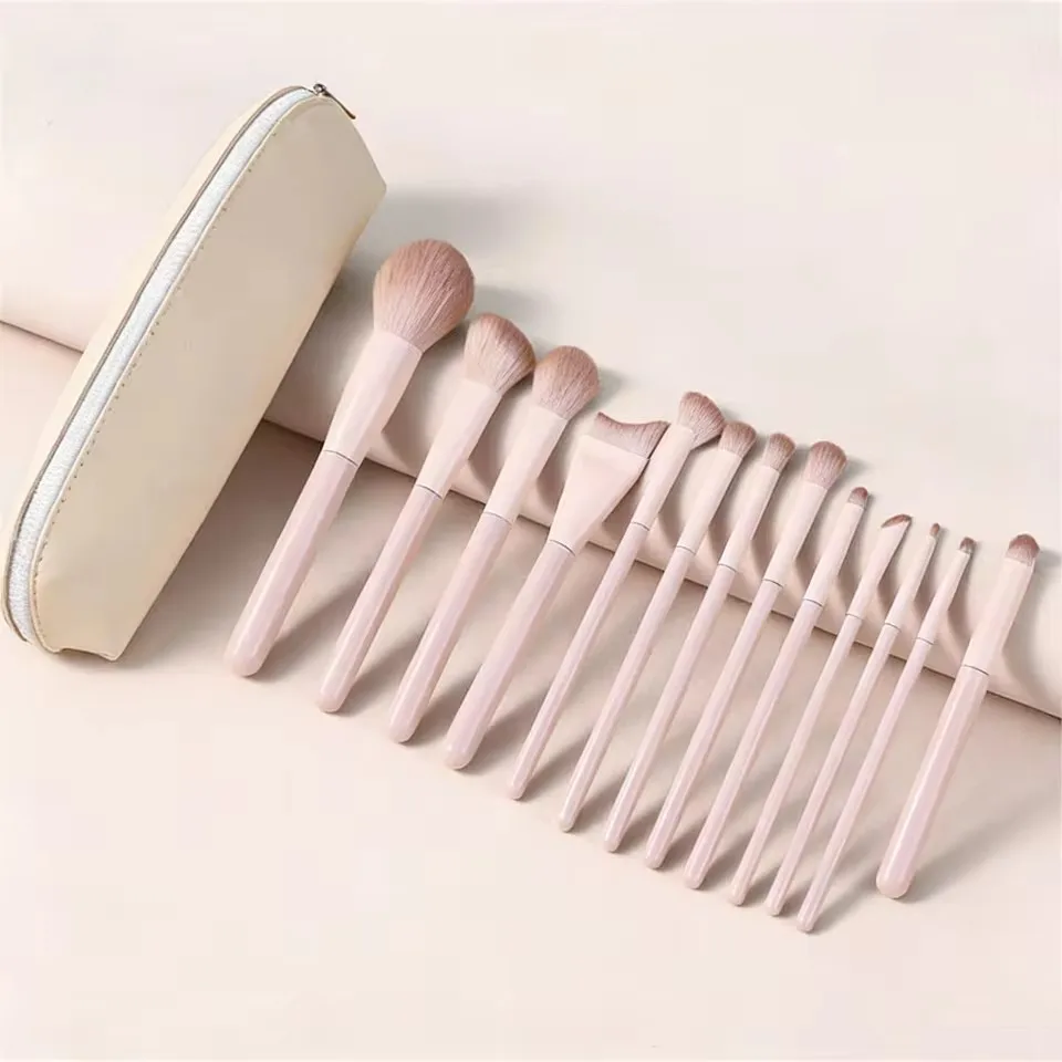 13Pcs Soft Makeup Brush Set With Travel Bag Makeup Blush Powder Brushes Highlighter Foundation Brush Cosmetic Beauty Tools