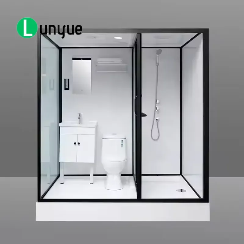 All-in-One Portable Prefabricated Bathroom with Toilet and Shower for Small Spaces Indoor Convenient Compact Design Easy
