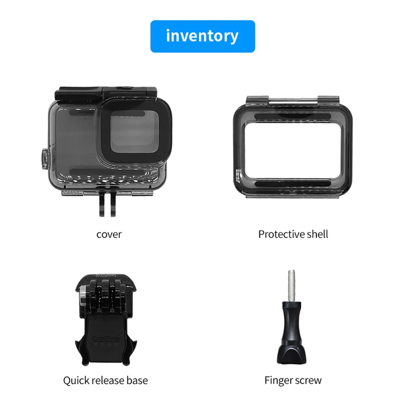 غطاء حماية GoPro لكاميرا HERO7 Silver & HERO7 الأبيض Action GoPro الأصلية 131 قدم مقاومة للماء