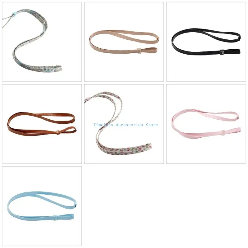 

97QE Glasses Neck Strap AntiSlip Design Eyewear Lanyard Antiloss PU Strap for Reading Sunglasses Secure for Outdoor Travel