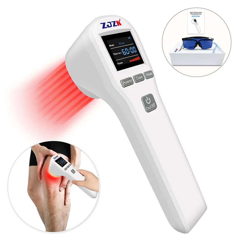 

Class Ilib Laser Therapy Muscle Stimulator Infrared Physiotherapy Lamp Mini Portable Massager 4x808nm 16x650nm for Pain Relief